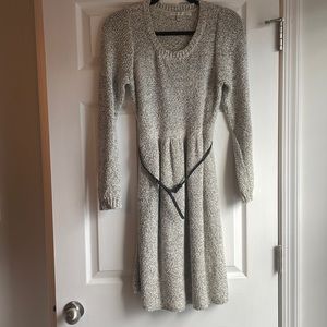 Knit, knee length dress. Black/white. Size S. Lauren Conrad